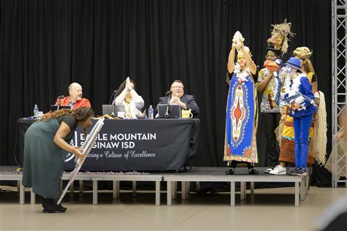 a performance of the opening scene of The Lion King
